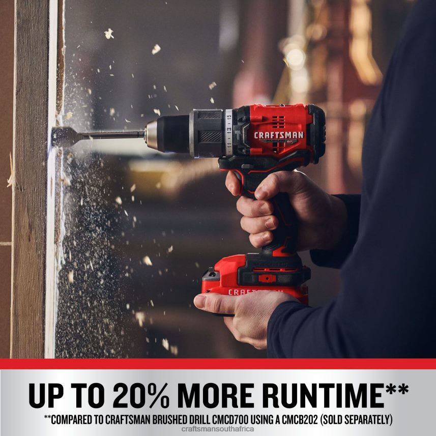 NXT28F107 V20 RP 1/2-in 20-volt Max-Amp Variable Speed Brushless Cordless Hammer Drill(Bare Tool) Power Tools CRAFTSMAN - Image 5