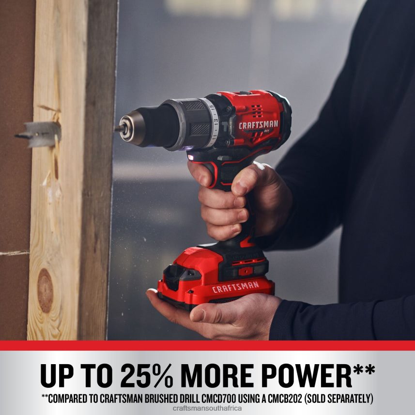 NXT28F107 V20 RP 1/2-in 20-volt Max-Amp Variable Speed Brushless Cordless Hammer Drill(Bare Tool) Power Tools CRAFTSMAN - Image 6
