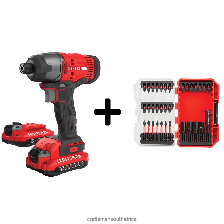 NXT28F128 V20 20-volt Max Cordless Impact Driver (2-Batteries Included, Charger Included) Power Tools CRAFTSMAN - Image 1