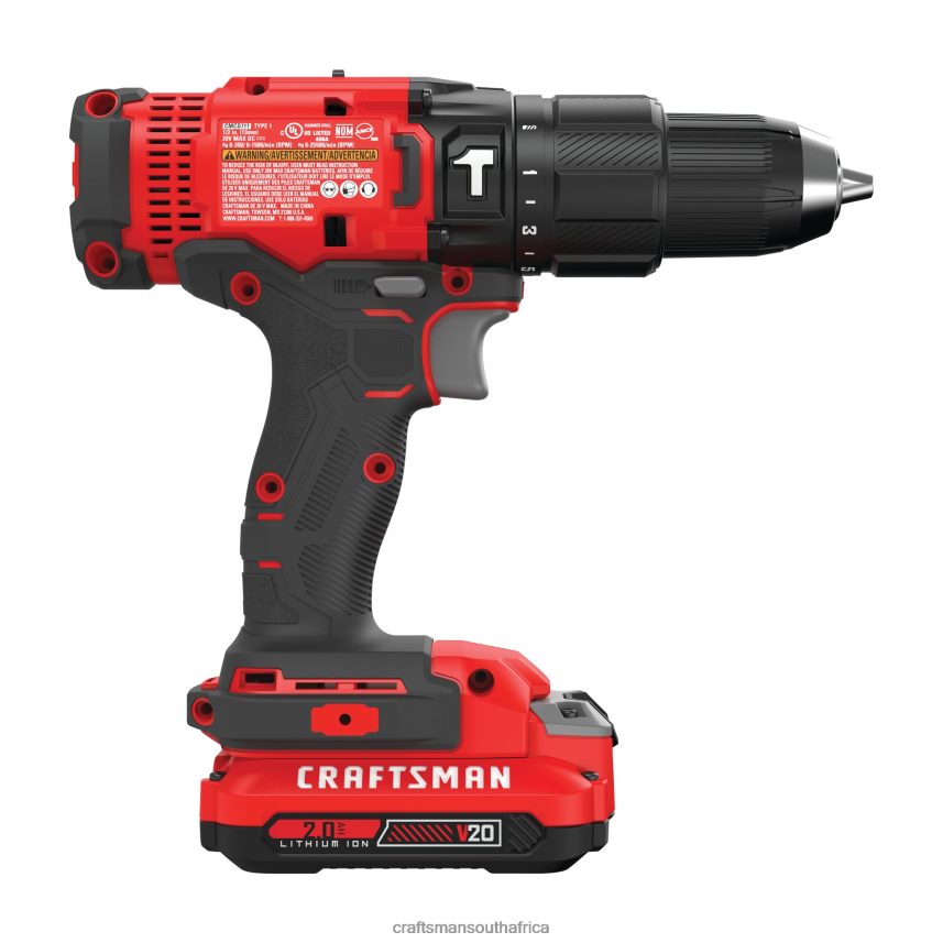 NXT28F163 1/2-in 20-volt Max-Amp Variable Speed Cordless Hammer Drill (2-Batteries Included) Power Tools CRAFTSMAN - Image 9