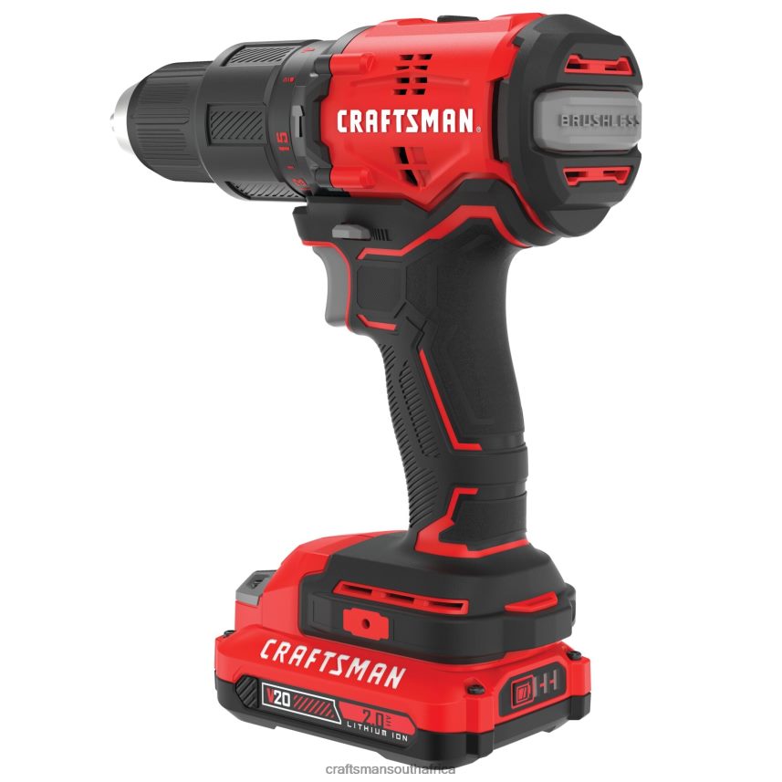 NXT28F167 V20 1/2-in 20-volt Max-Amp Variable Speed Brushless Cordless Hammer Drill (2-Batteries Included) Power Tools CRAFTSMAN - Image 5