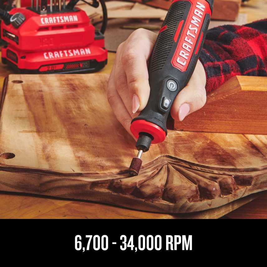 NXT28F19 Variable Speed Cordless 20-volt Max Multipurpose Rotary Tool Power Tools CRAFTSMAN - Image 3