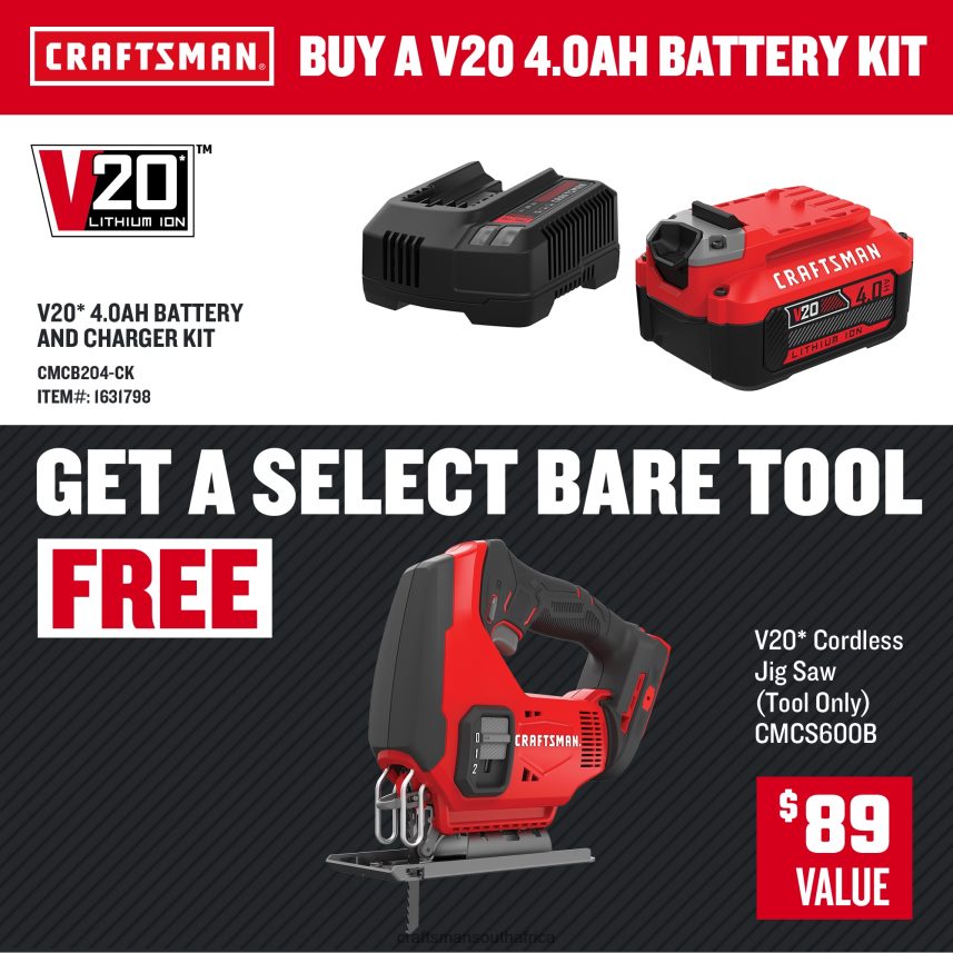 nxt28f24_v20_20_volt_max_variable_speed_keyless_cordless_jigsaw_bare_tool_power_tools_craftsman.jpg NXT28F24 V20 20-volt Max Variable Speed Keyless Cordless Jigsaw (Bare Tool) Power Tools CRAFTSMAN - Image 1
