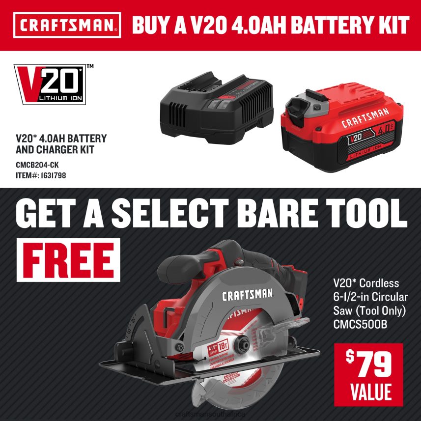 NXT28F28 V20 20-volt Max 6-1/2-in Cordless Compact Circular Saw (Bare Tool) Power Tools CRAFTSMAN - Image 1