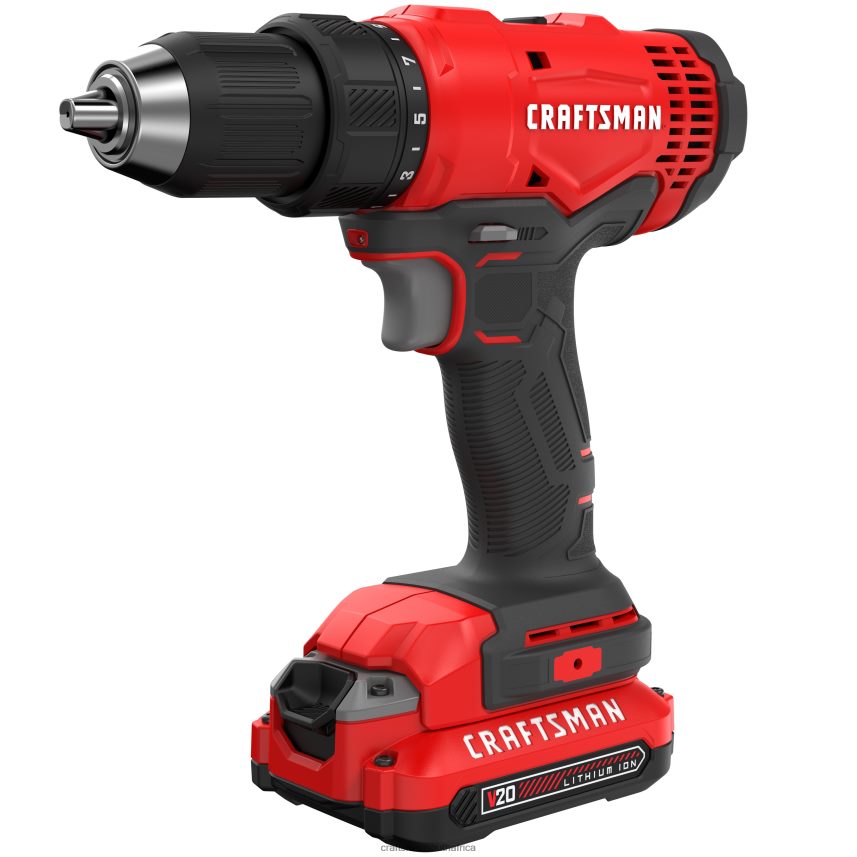 nxt28f41_v20_20_volt_max_1_2_in_keyless_cordless_drill_2_batteries_included_charger_included_power_tools_craftsman.jpg NXT28F41 V20 20-volt Max 1/2-in Keyless Cordless Drill (2-Batteries Included, Charger Included) Power Tools CRAFTSMAN - Image 1