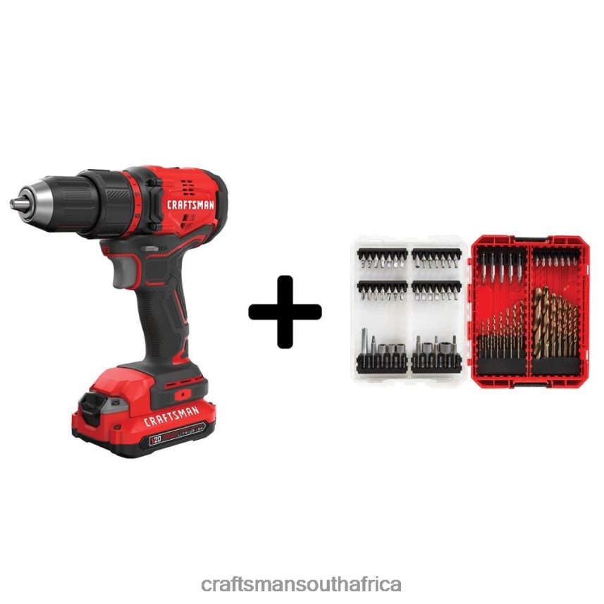 NXT28F49 V20 20-volt Max 1/2-in Brushless Cordless Drill (1-Battery Included, Charger Included and Soft Bag included) Power Tools CRAFTSMAN - Image 1