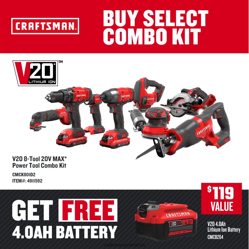 nxt28f4_8_tool_power_tool_combo_kit_with_soft_case_2_batteries_included_and_charger_included_power_tools_craftsman.jpg NXT28F4 8-Tool Power Tool Combo Kit with Soft Case (2-Batteries Included and Charger Included) Power Tools CRAFTSMAN - Image 1