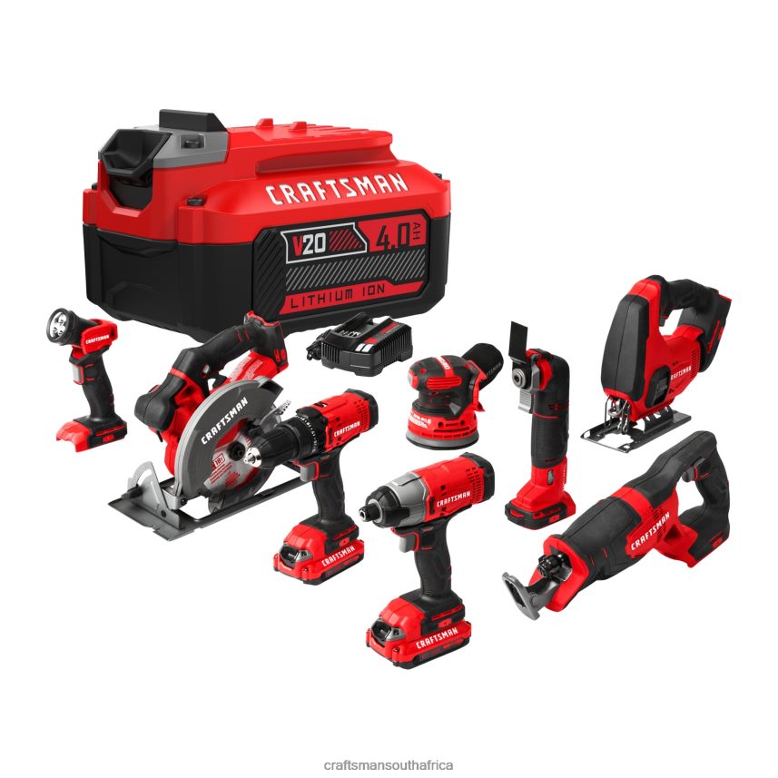 nxt28f55_v20_8_tool_20_volt_max_power_tool_combo_kit_with_soft_case_v20_20_volt_max_4_amp_hour_lithium_power_tool_battery_power_tools_craftsman.jpg NXT28F55 V20 8-Tool 20-Volt Max Power Tool Combo Kit with Soft Case & V20 20-Volt Max 4 Amp-Hour Lithium Power Tool Battery Power Tools CRAFTSMAN - Image 1