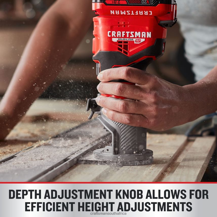 NXT28F97 1/4-in Variable Speed Brushless Fixed Cordless Router (Bare Tool) Power Tools CRAFTSMAN - Image 6