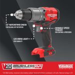 NXT28F107 V20 RP 1/2-in 20-volt Max-Amp Variable Speed Brushless Cordless Hammer Drill(Bare Tool) Power Tools CRAFTSMAN - Image 2