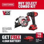 NXT28F11 V20 2-Tool Power Tool Combo Kit (2-Batteries Included and Charger Included) Power Tools CRAFTSMAN