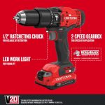 NXT28F163 1/2-in 20-volt Max-Amp Variable Speed Cordless Hammer Drill (2-Batteries Included) Power Tools CRAFTSMAN - Image 2