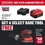 NXT28F20 V20 20-Volt Cordless Random Orbital Sander with Dust Management Power Tools CRAFTSMAN