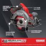 NXT28F3 V20 RP 20-volt Max 7-1/4-in Brushless Cordless Circular Saw (Bare Tool) Power Tools CRAFTSMAN - Image 2