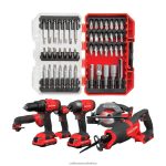 NXT28F70 V20* 6-Tool Power Tool Combo Kit with Soft Case (2-Batteries Included and Charger Included) & Set Steel Hex Shank Screwdriver Bit Set (47-Piece) Power Tools CRAFTSMAN