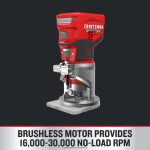 NXT28F97 1/4-in Variable Speed Brushless Fixed Cordless Router (Bare Tool) Power Tools CRAFTSMAN - Image 4